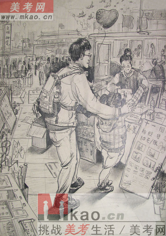 2013年江南大学优秀素描试卷